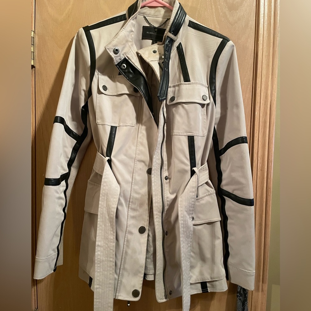 BCBG Beige and Black Women's Jacket